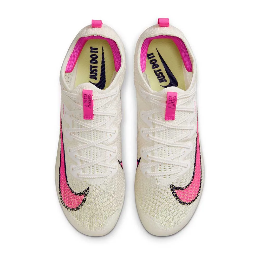 All Gender Zoom Superfly Elite 2 Spike - Sail/Fierce Pink/LT Lemon Twist/Black - Regular (D)