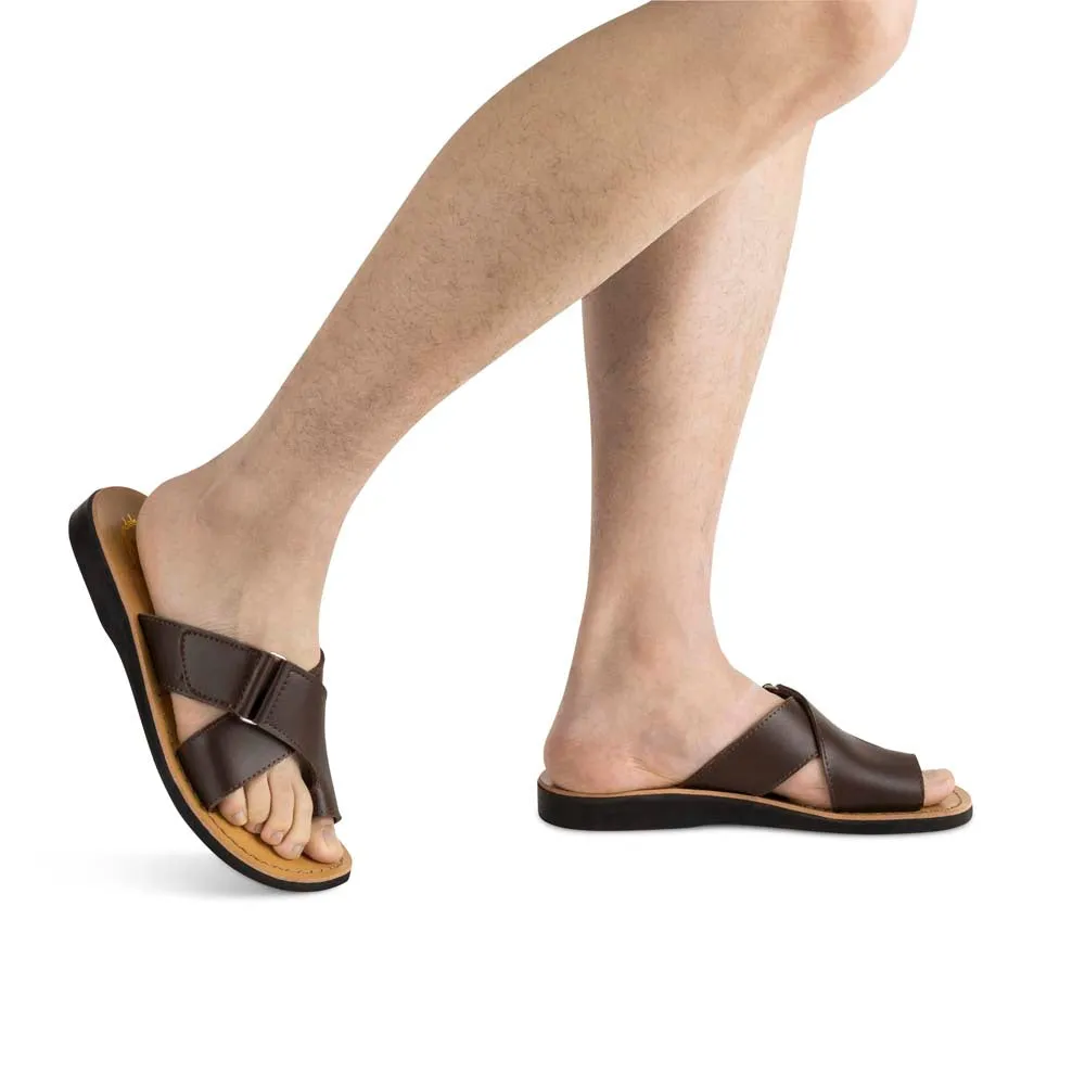 Asher Vegan - Leather Alternative Sandal | Brown