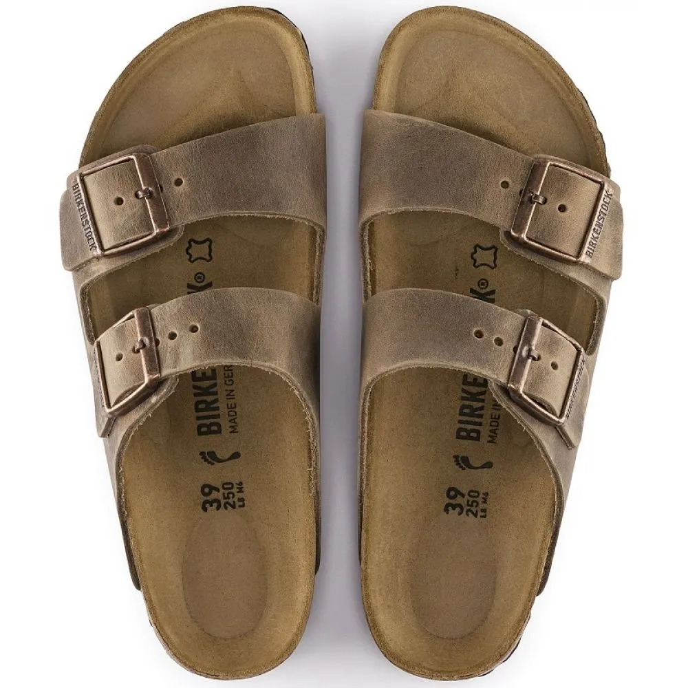 Birkenstock Arizona Oiled Leather in Tobacco Brown