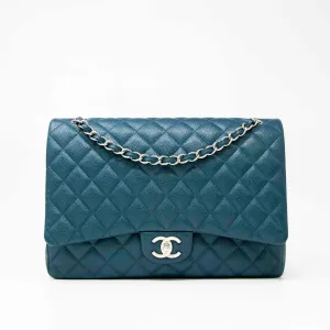 Chanel Blue Maxi Classic Flap