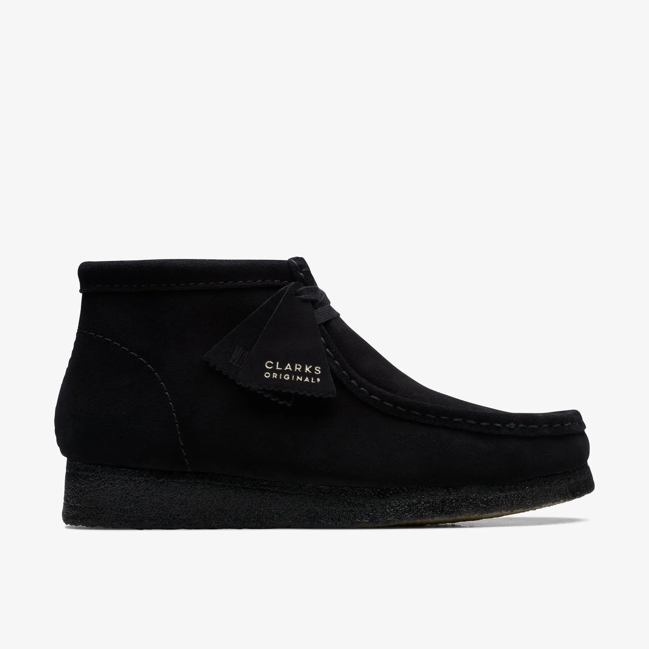 Clarks Men's Wallabee Boot in Black Suede