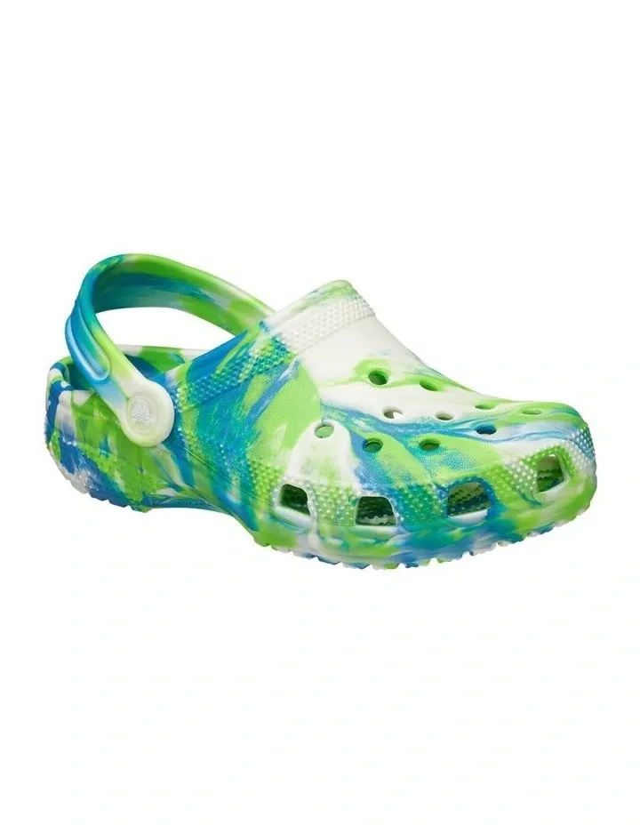 Classic Glow Marbled Clog Toddler - prep blue/multi