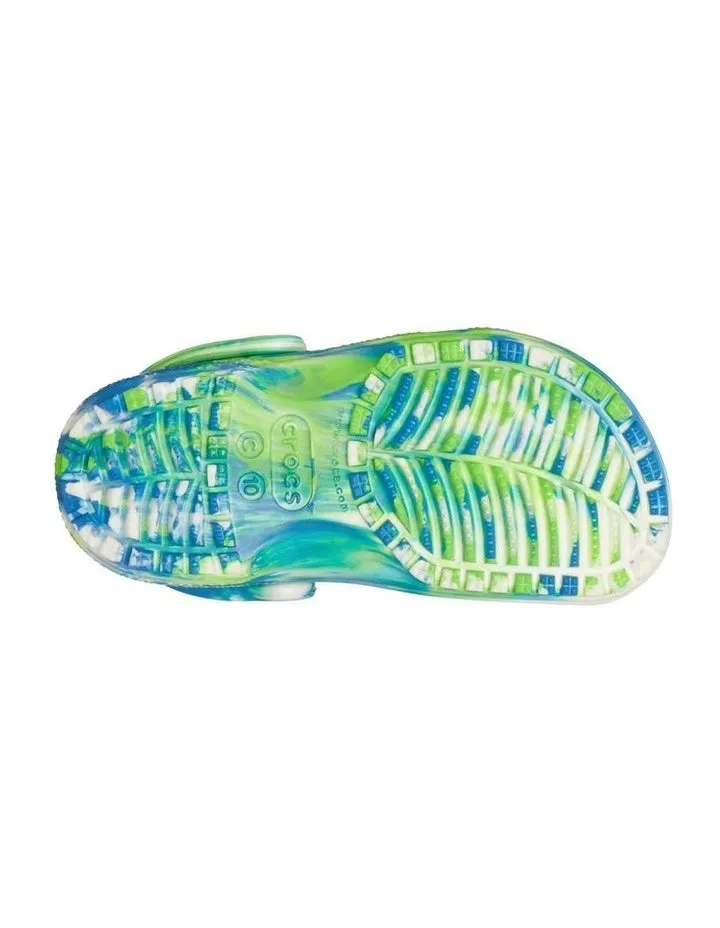 Classic Glow Marbled Clog Toddler - prep blue/multi