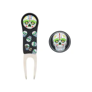 CMC Design Sugar Skull Divot Tool and Ball Marker Set