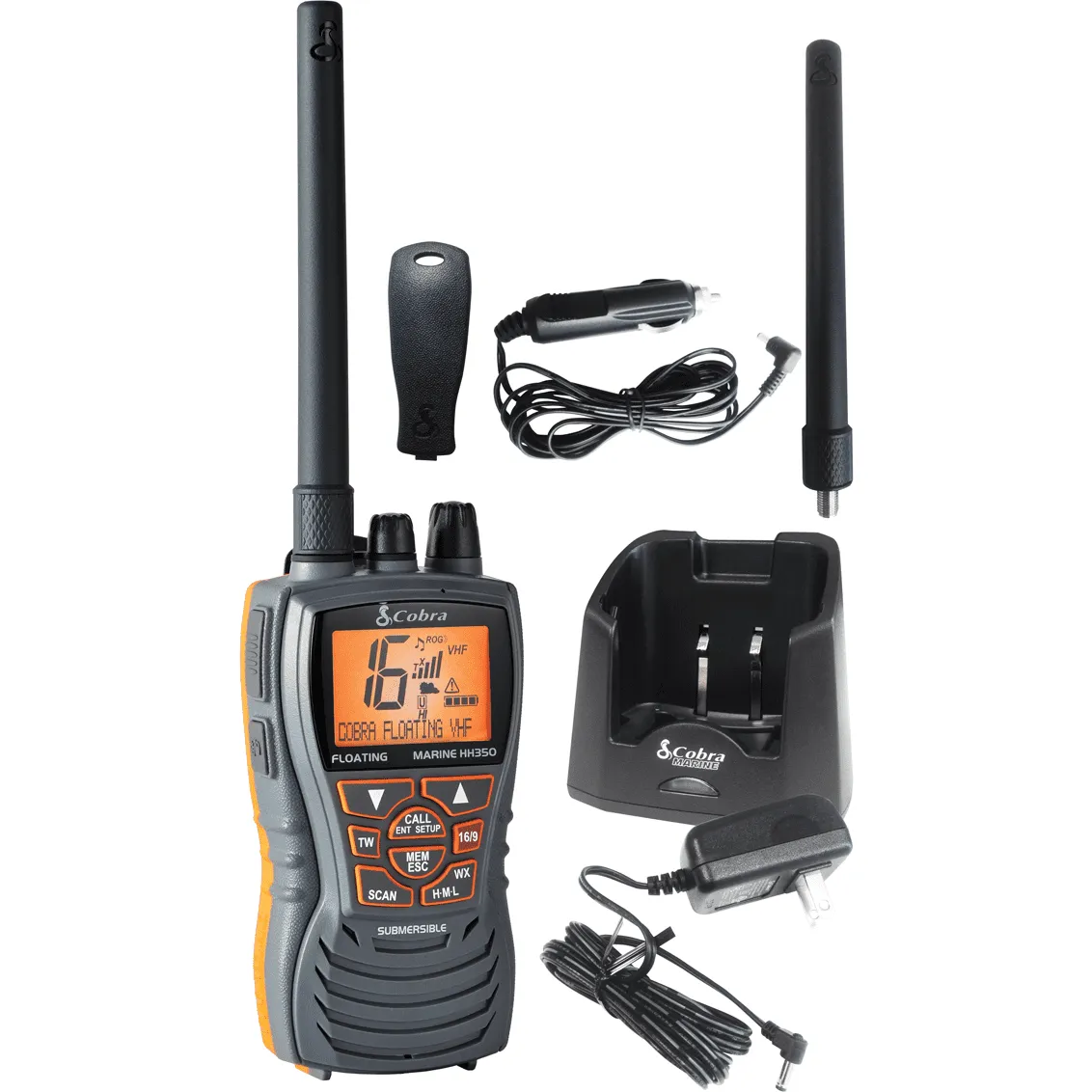 Cobra Marine VHF Hand Held Floating Radio HH350 FLT EU Submersible Lithium Ion