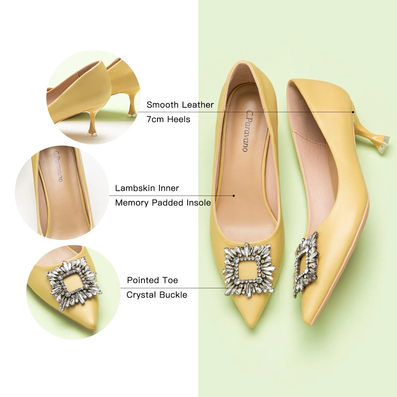 Crystal Buckle Pumps (Olivia)