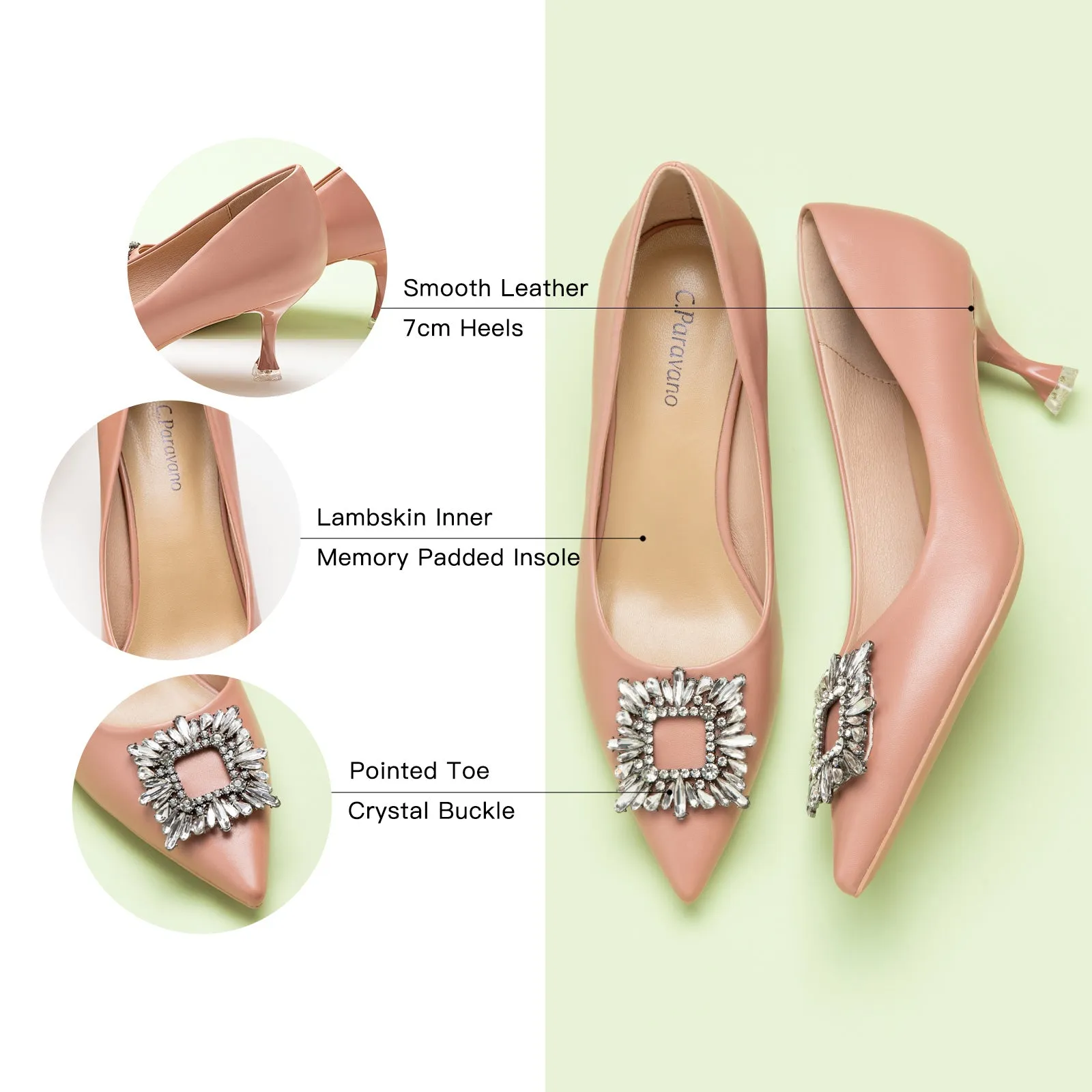 Crystal Buckle Pumps (Olivia)