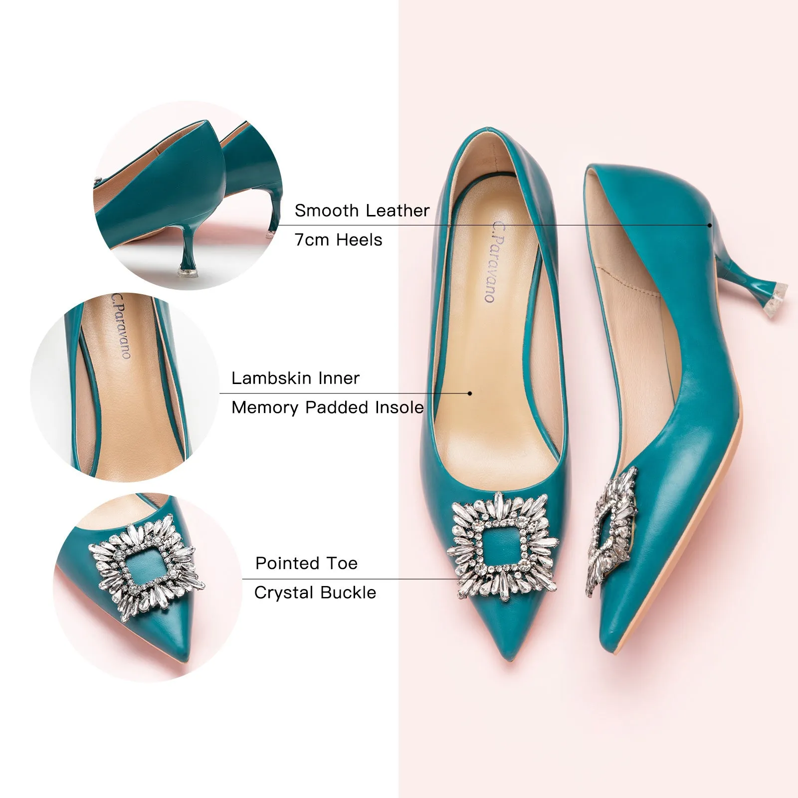 Crystal Buckle Pumps (Olivia)