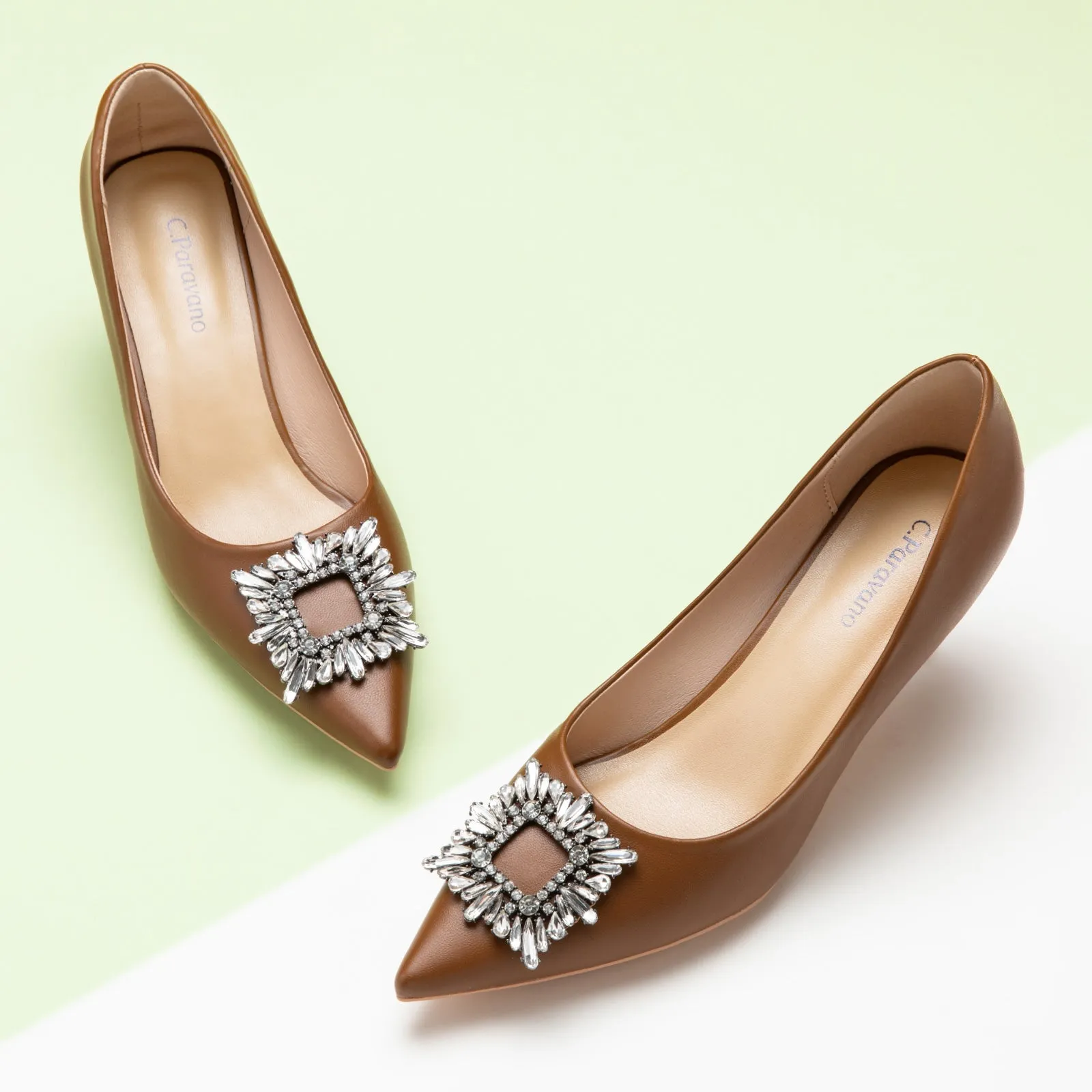 Crystal Buckle Pumps (Olivia)