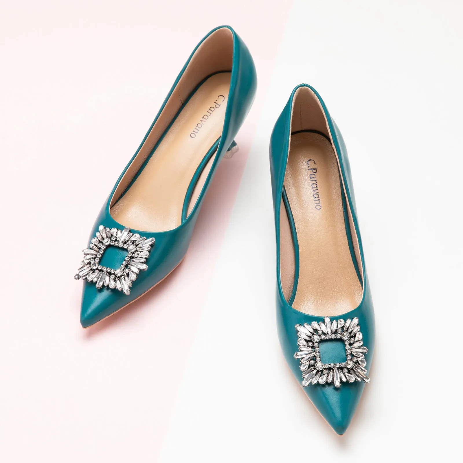 Crystal Buckle Pumps (Olivia)