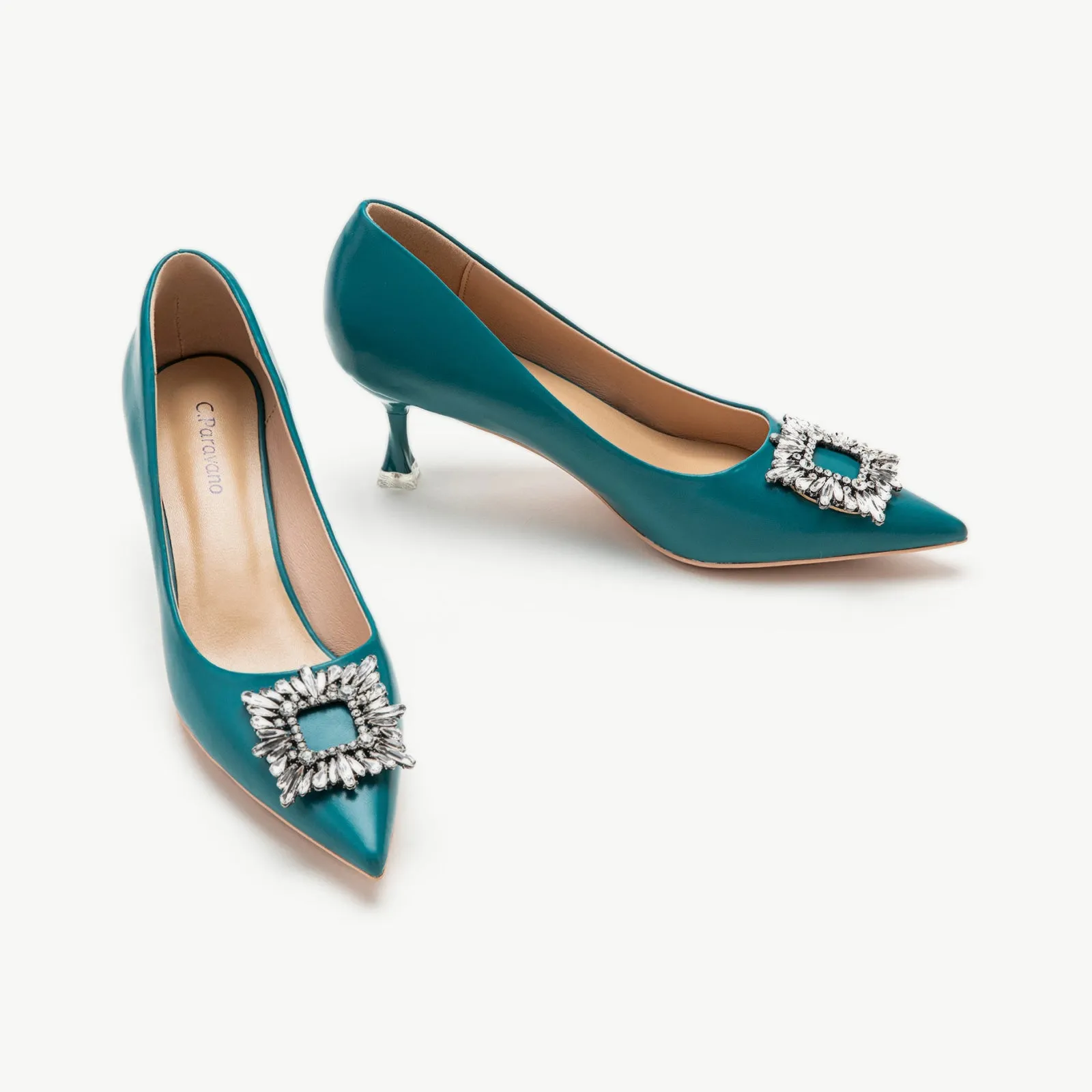 Crystal Buckle Pumps (Olivia)