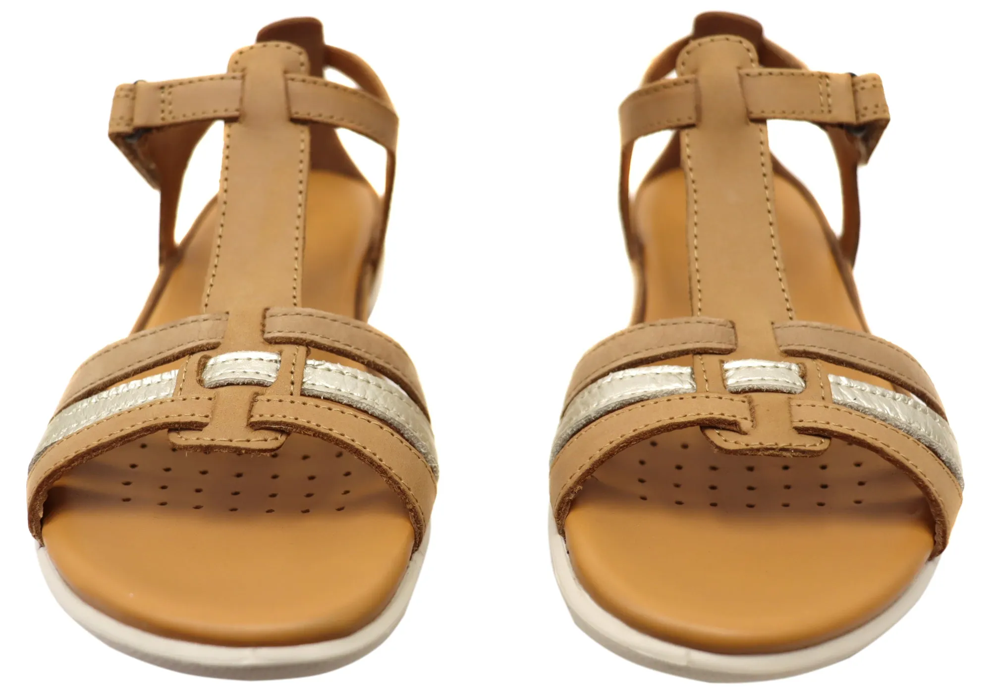 ECCO Flash T Strap Womens Comfortable Leather Sandals