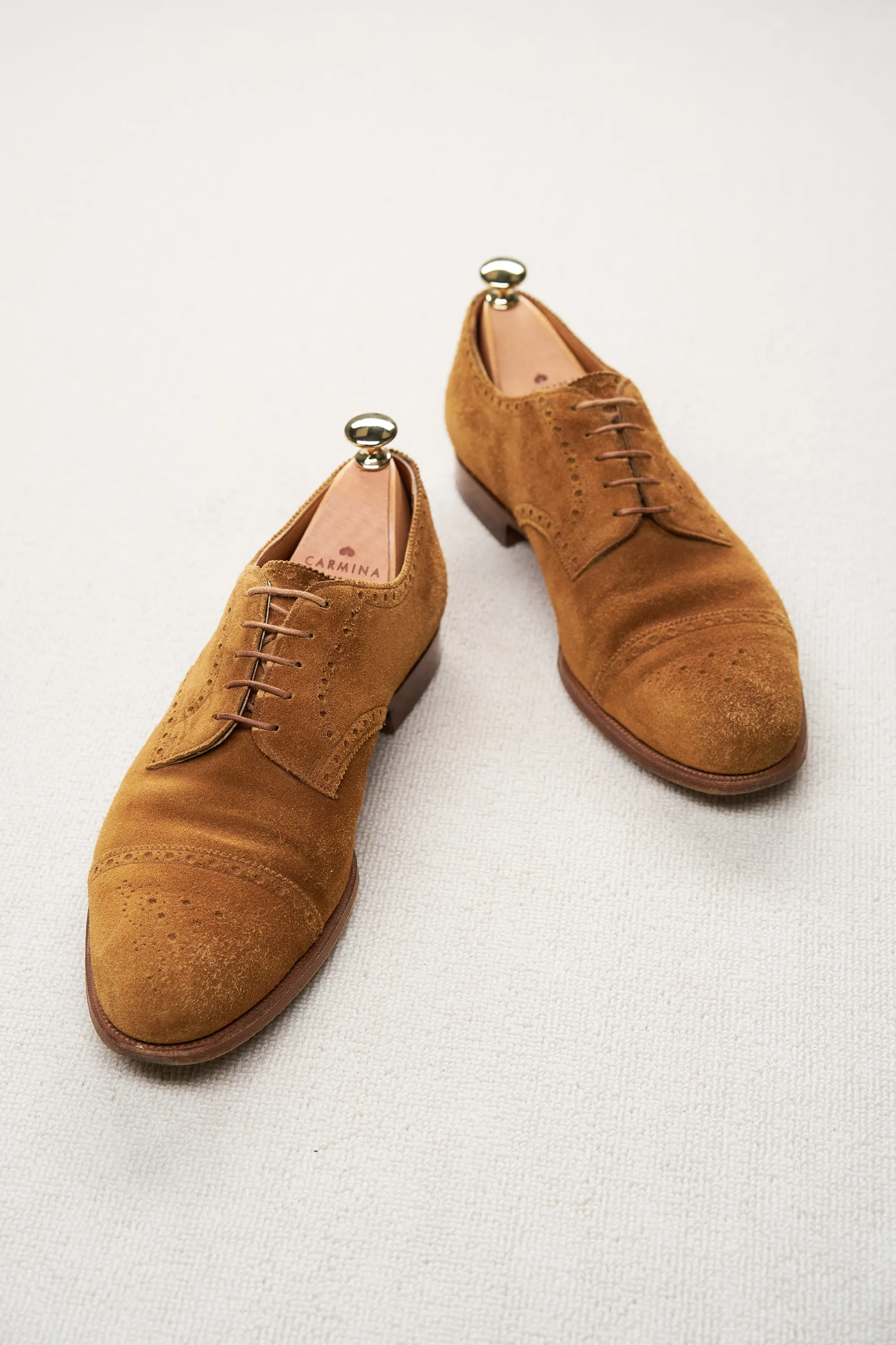 Edward Green Cardiff Nutmeg Suede Derby Shoes