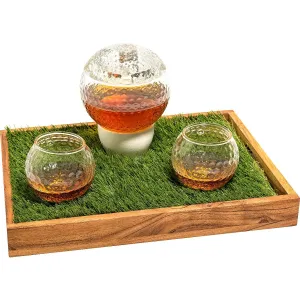 Fairway Golf Ball Whiskey Decanter Set