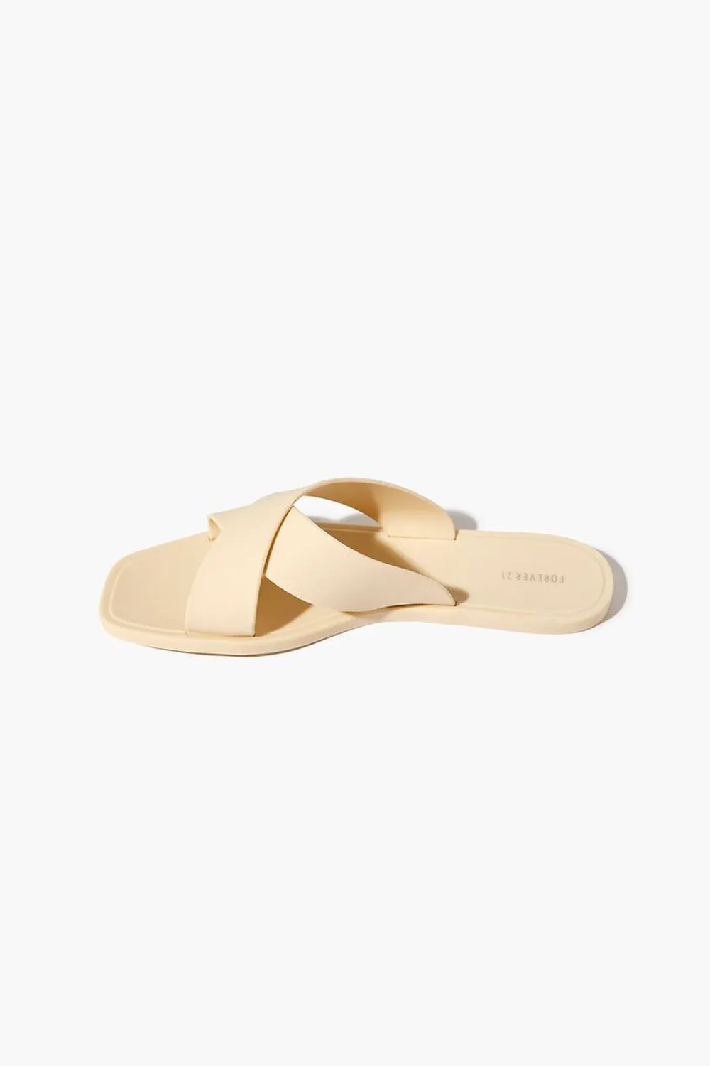 Forever 21 Cross Toe Sandals, Nude