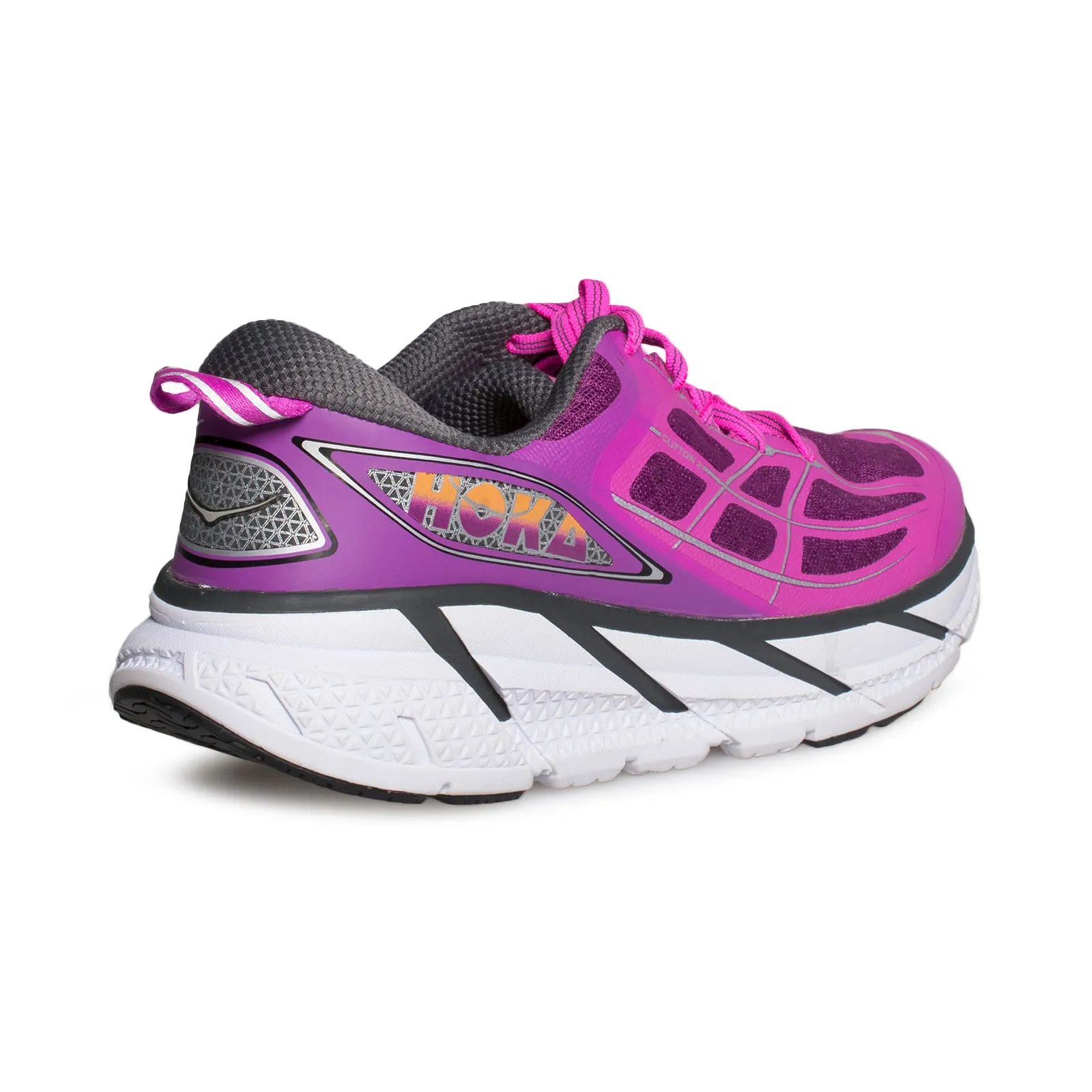 HOKA Clifton 2 Purple / Fuchsia Running Shoes - Women's