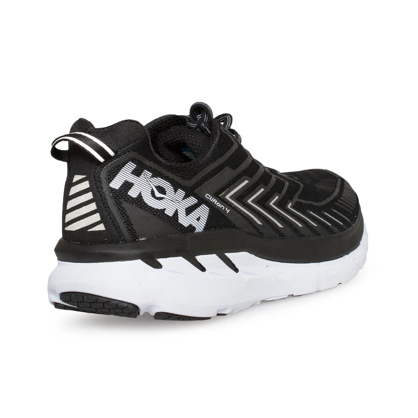 Hoka One One Clifton 4 Black / White Running Shoes - Women's