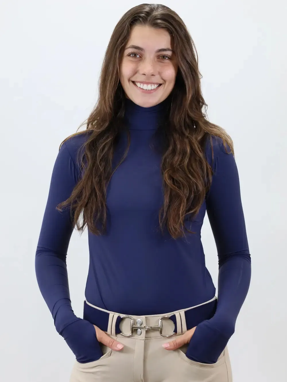 Kismet Women's Schooling Shirt “Alexa” Turtleneck UV with Thumbhole