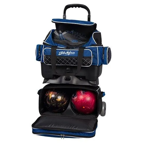 KR Strikeforce Royal Flush 4 Ball Roller Royal Black Bowling Bag