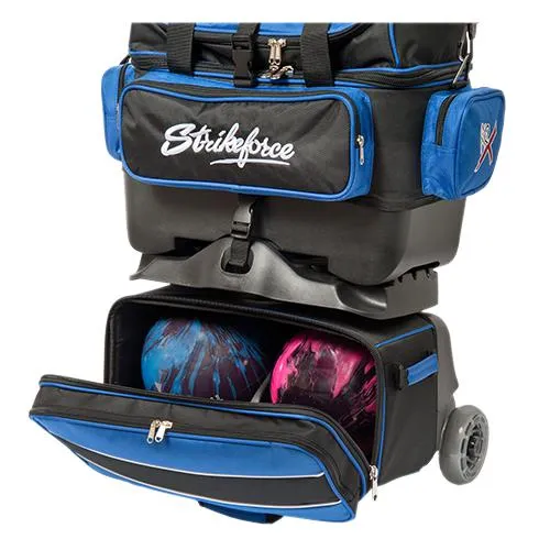 KR Strikeforce Royal Flush 4 Ball Roller Royal Black Bowling Bag