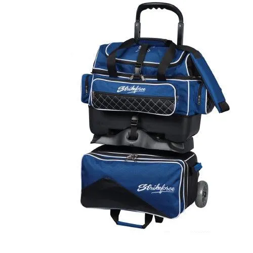 KR Strikeforce Royal Flush 4 Ball Roller Royal Black Bowling Bag