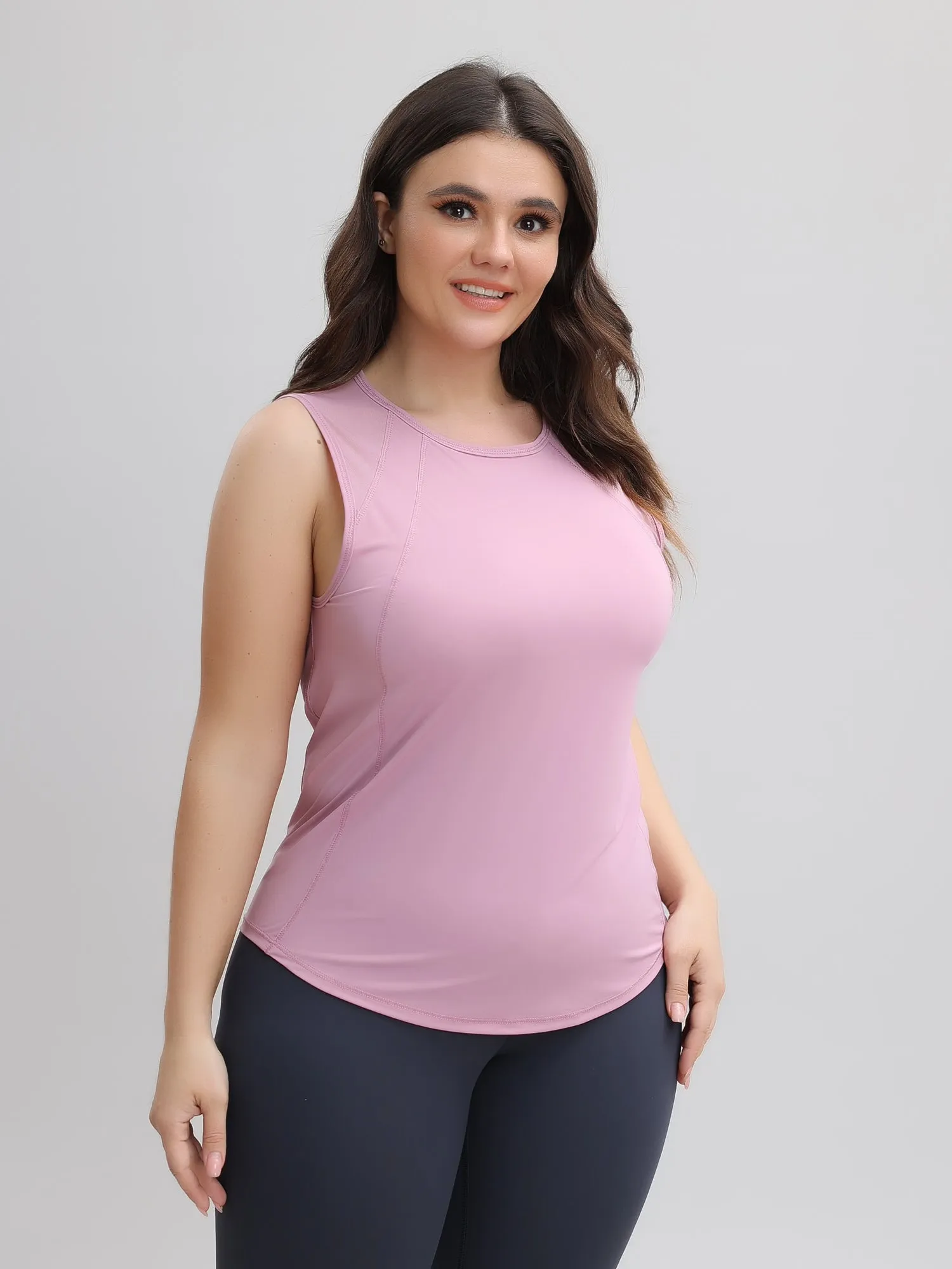 Midsize Cutout Sleeveless Lightweight Sweat-wicking Sports Top