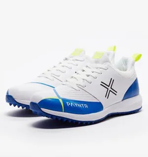 Payntr V Pimple (White & Blue) Cricket Shoes