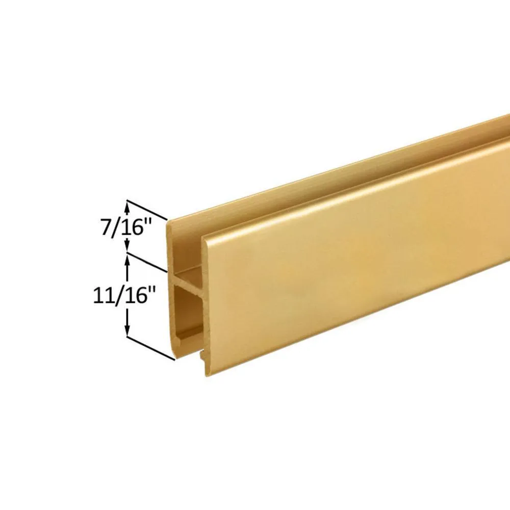 Showcase Aluminum H-Bar Extrusion - Gold Anodized