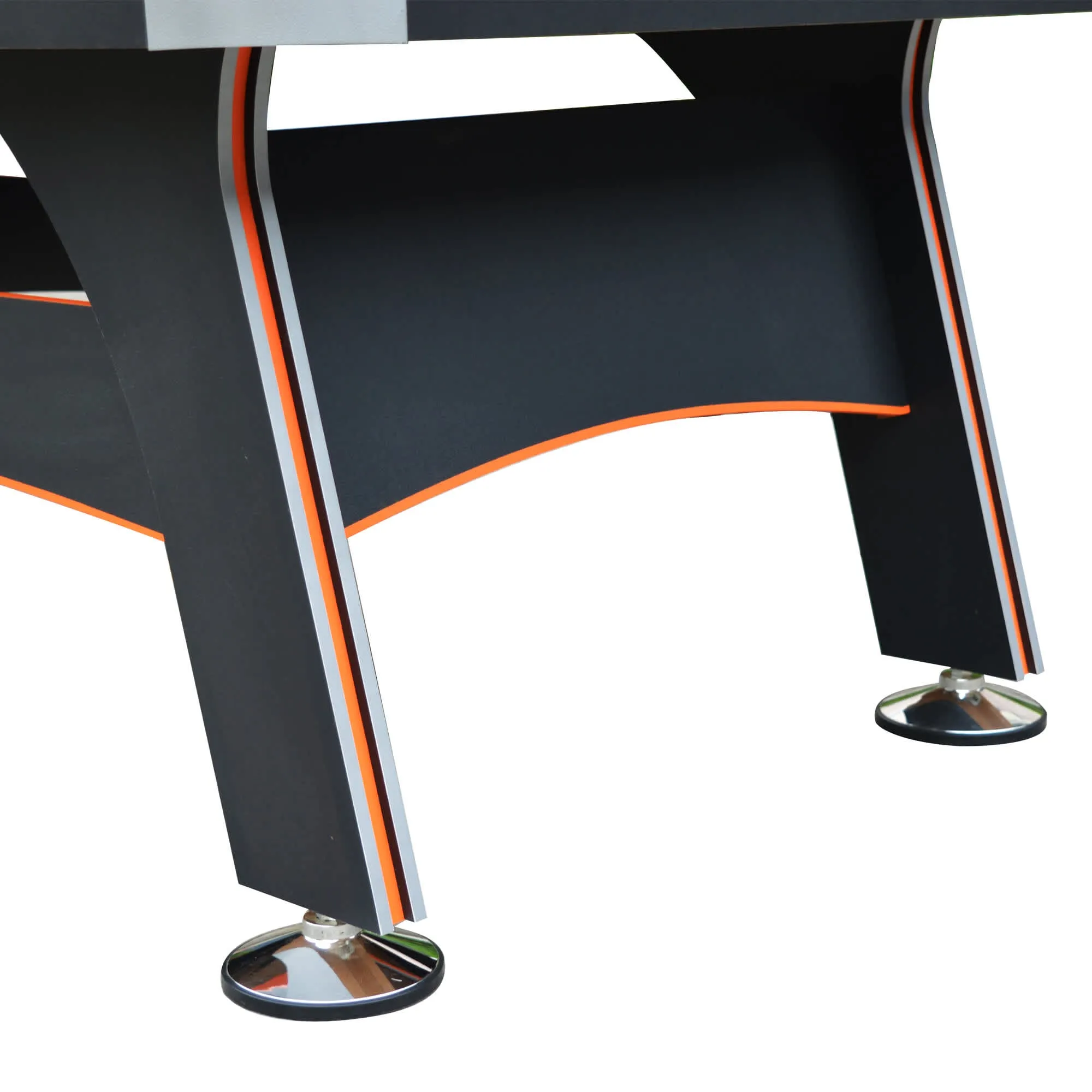 Trailblazer 84-in Air Hockey Table with LED Scoring - Black Silver and Orange