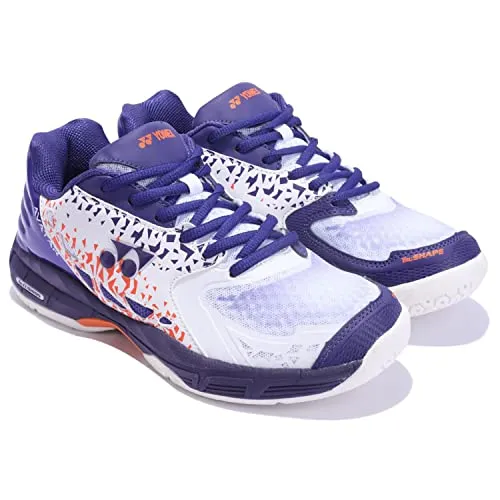 Yonex Avatar Badminton Shoes (White/Medieval Blue/Dragon Fire)